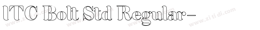 ITC Bolt Std Regular字体转换